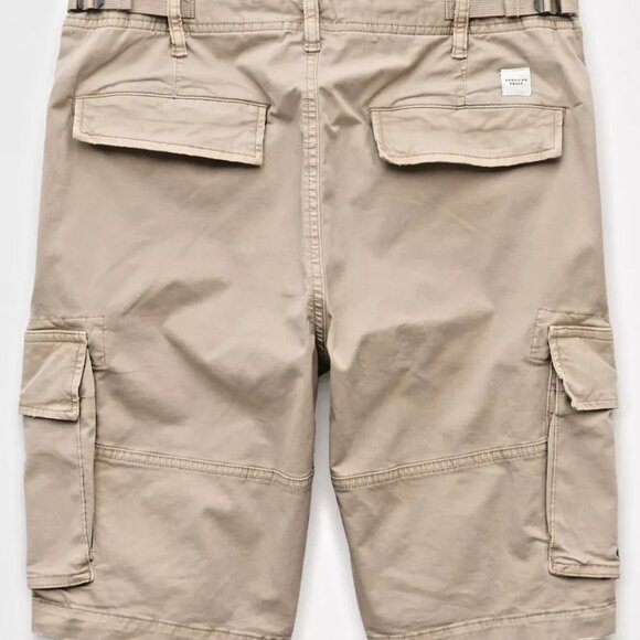 American Eagle 10" inseam Flex Lived In Cargo Short Pants Large 35-38” Taupe NEW - Picture 3 of 7